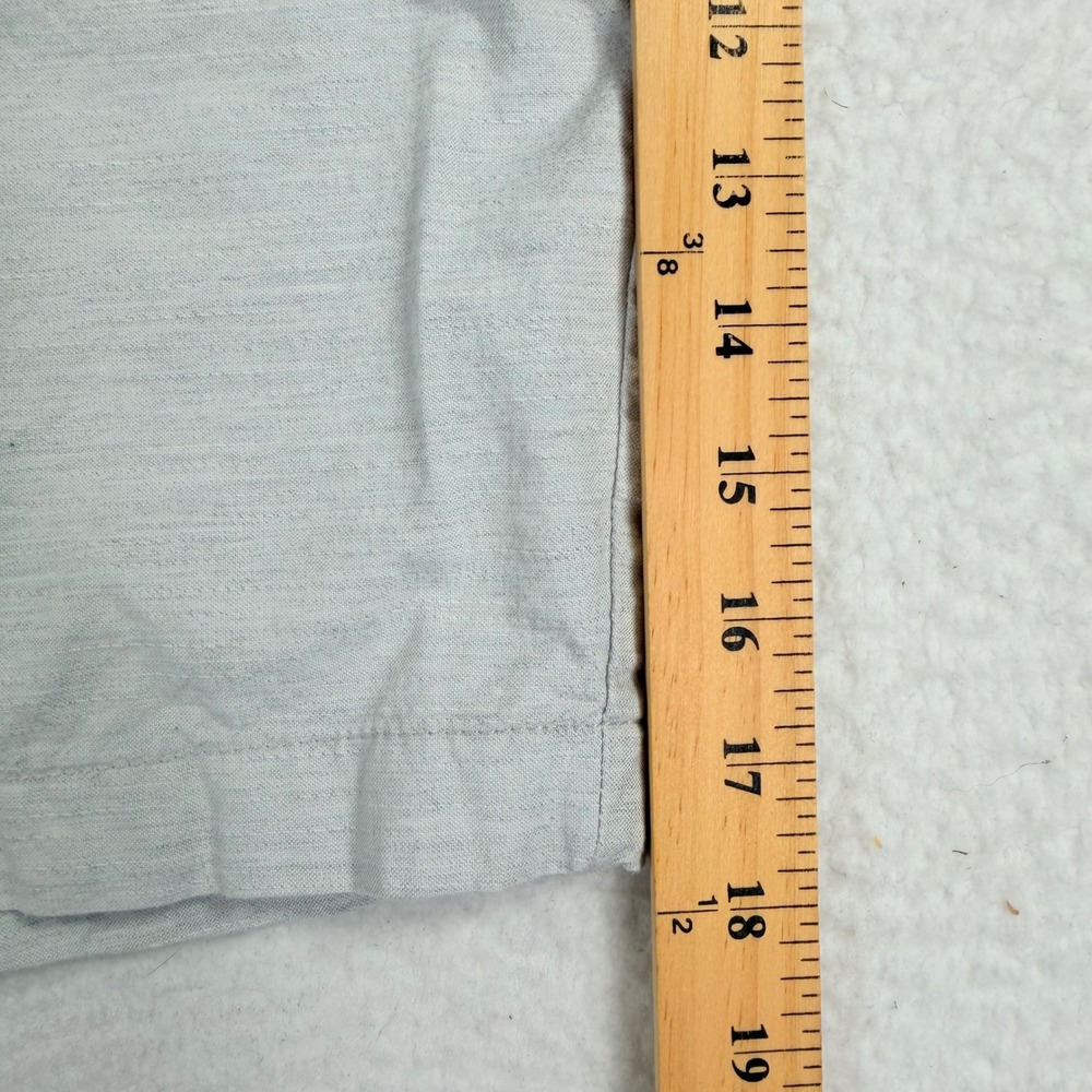 Calvin Klein Shorts Mens 36 Light Grey Slim Fit Textured Cotton Casual Slub - Picture 8 of 11